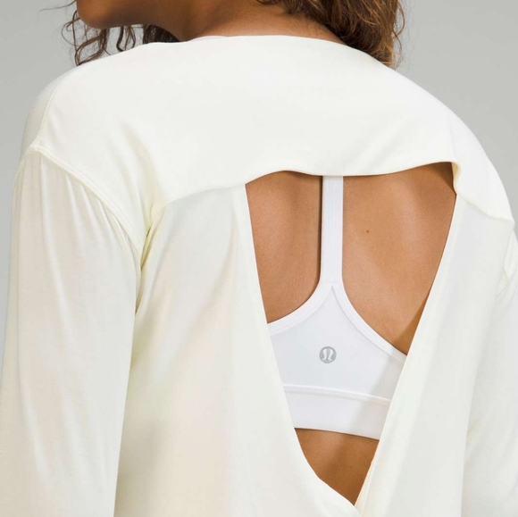 Lululemon Modal-Blend Open-Back Long Sleeve Shirt Lemon Sorbet - Picture 5 of 8